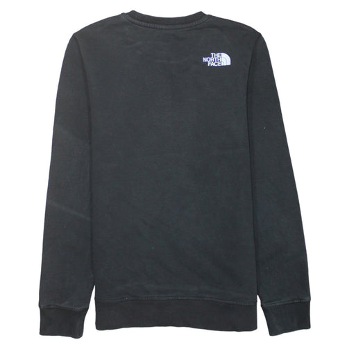 The North Face Boys Black Pullover Sweatshirt L Graphic Logo Crew Neck
