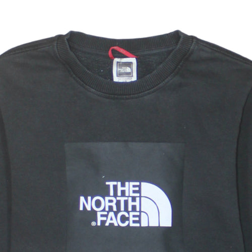 The North Face Boys Black Pullover Sweatshirt L Graphic Logo Crew Neck