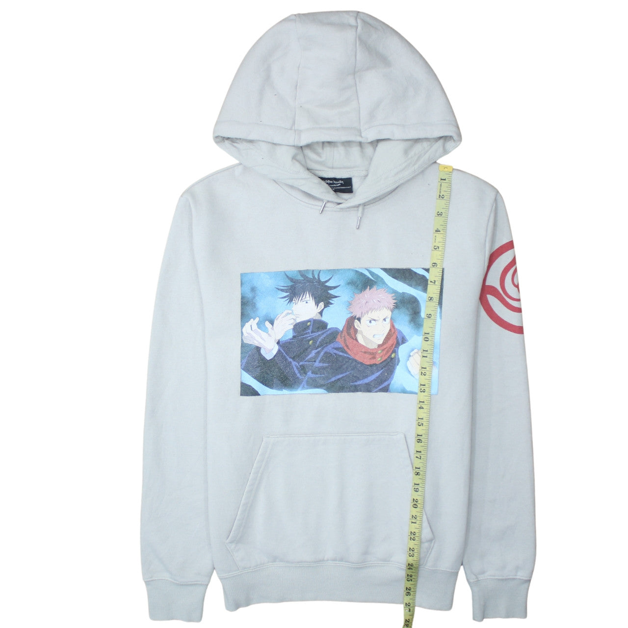 Primark Men’s Grey Anime Graphic Pullover Hoodie XL