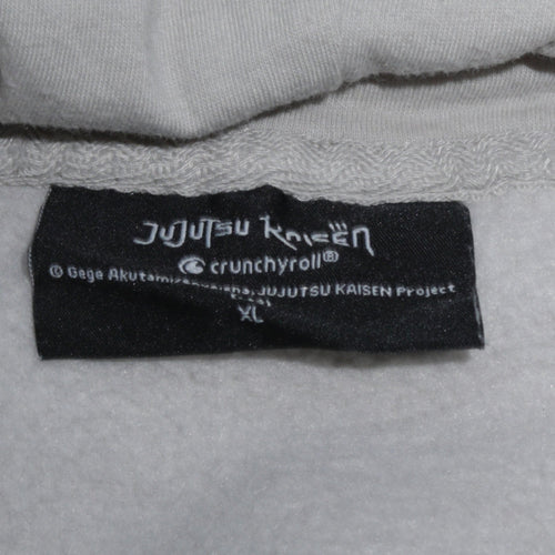 Primark Men’s Grey Anime Graphic Pullover Hoodie XL
