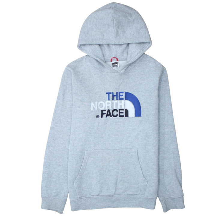 The North Face Boys Grey XL Pullover Hoodie Fleece Lined Logo Sweatshirt