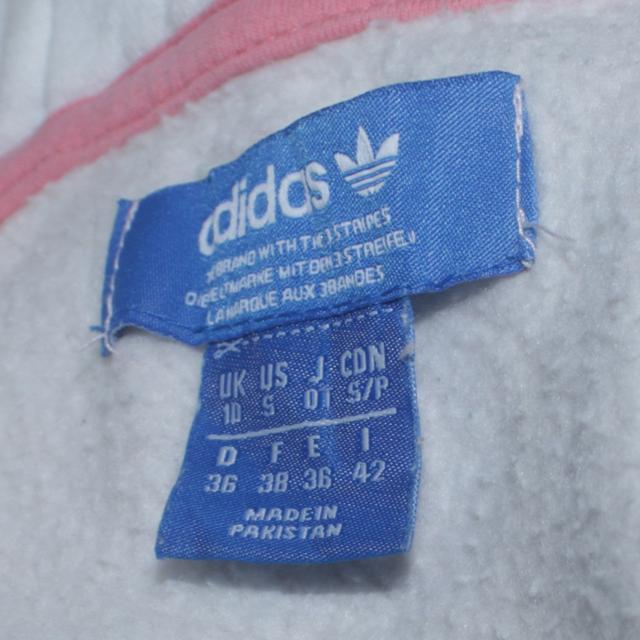 Adidas Womens Pink Full Zip Hoodie Size 10 Hooded Sweatshirt