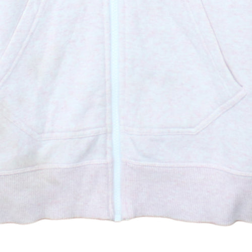 Adidas Womens Pink Full Zip Hoodie Size 10 Hooded Sweatshirt