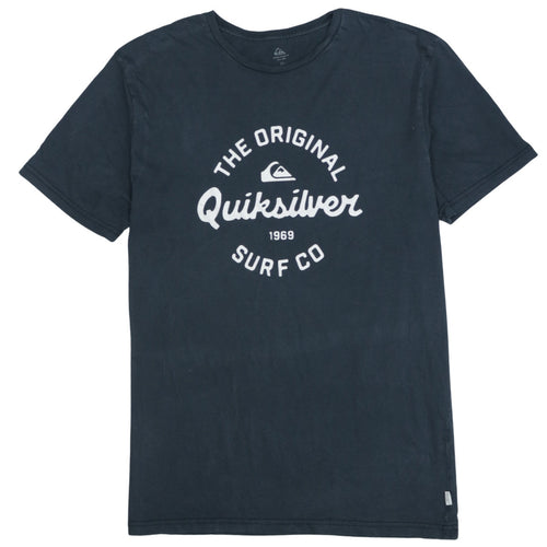 Quiksilver Men's Blue XL Surf Graphic Cotton T-Shirt