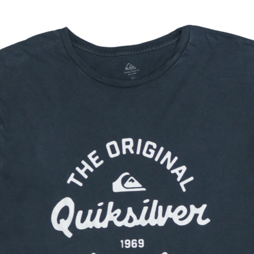 Quiksilver Men's Blue XL Surf Graphic Cotton T-Shirt