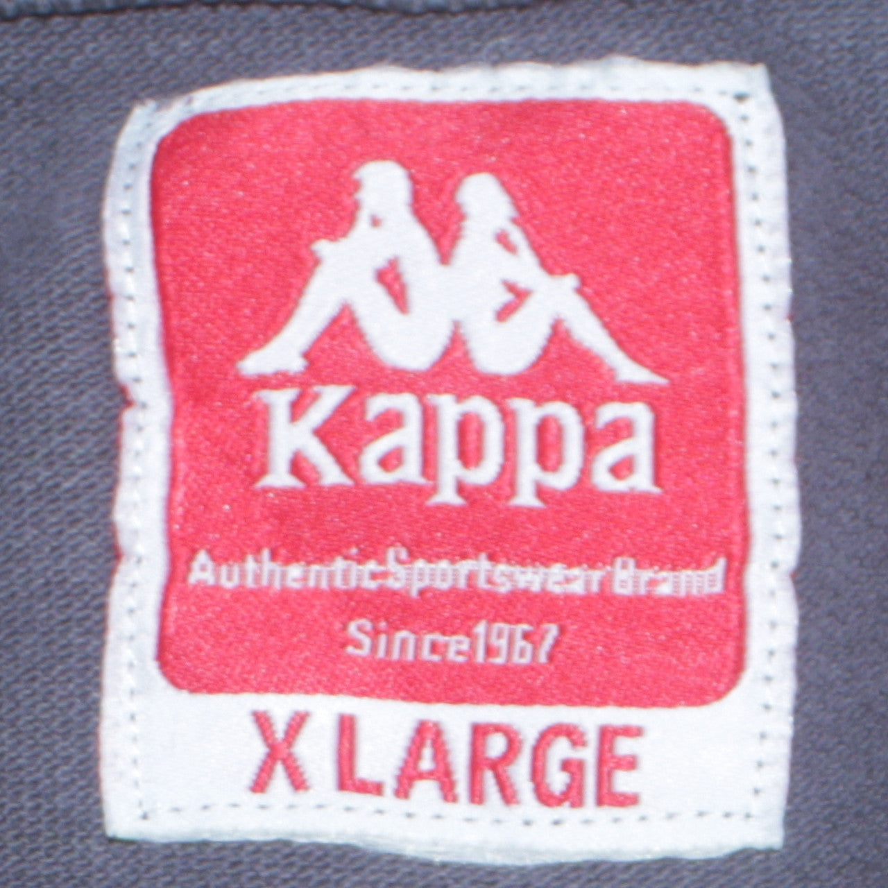 Kappa Men's Grey X-Large Polo Shirt with Red Trim Embroidered Logo