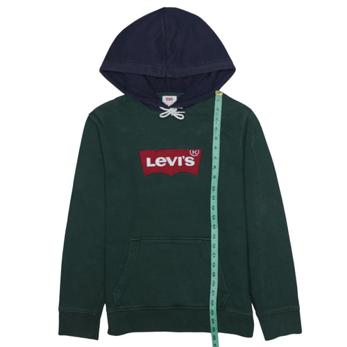 Levi’s Mens Green & Navy Pullover Hoodie S Logo Sweatshirt