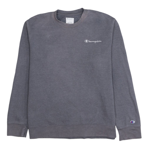 Champion Men's Grey Crew Neck Sweatshirt Size L Cotton Blend