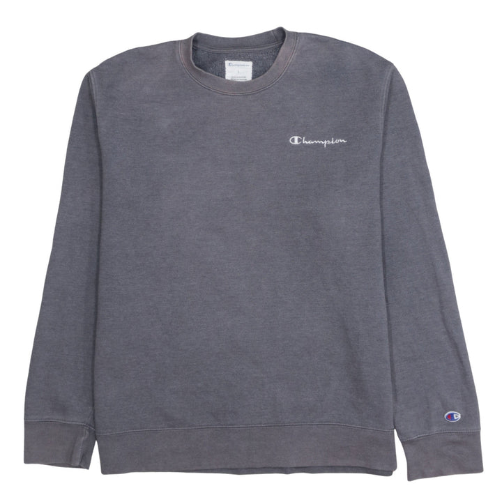 Champion Men's Grey Crew Neck Sweatshirt Size L Cotton Blend