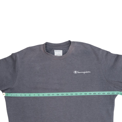 Champion Men's Grey Crew Neck Sweatshirt Size L Cotton Blend