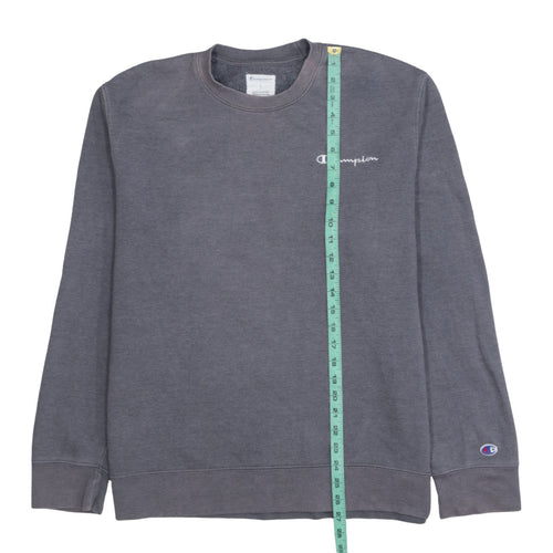 Champion Men's Grey Crew Neck Sweatshirt Size L Cotton Blend