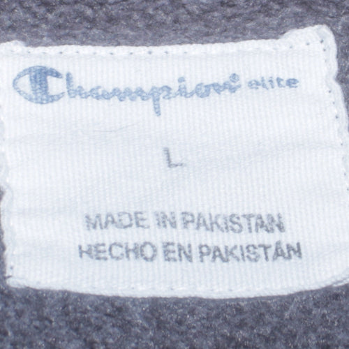 Champion Men's Grey Crew Neck Sweatshirt Size L Cotton Blend