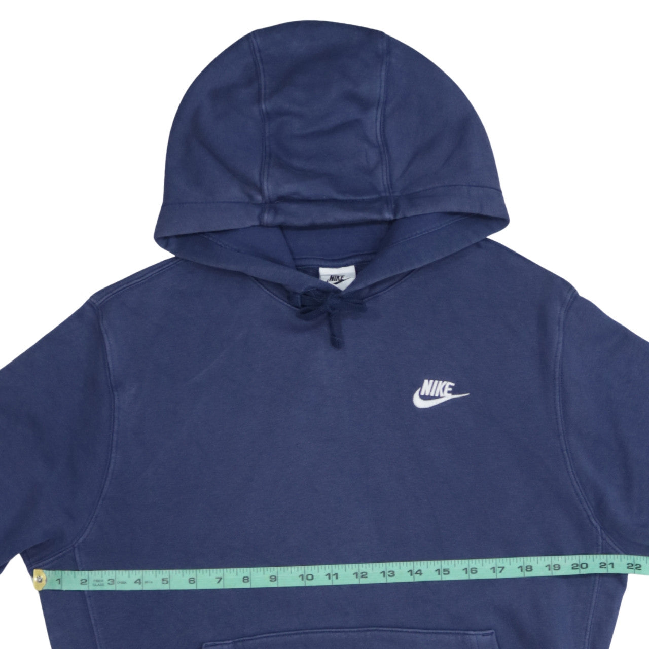 Nike Men's Blue Pullover Hoodie Small Logo Fleece Sweatshirt