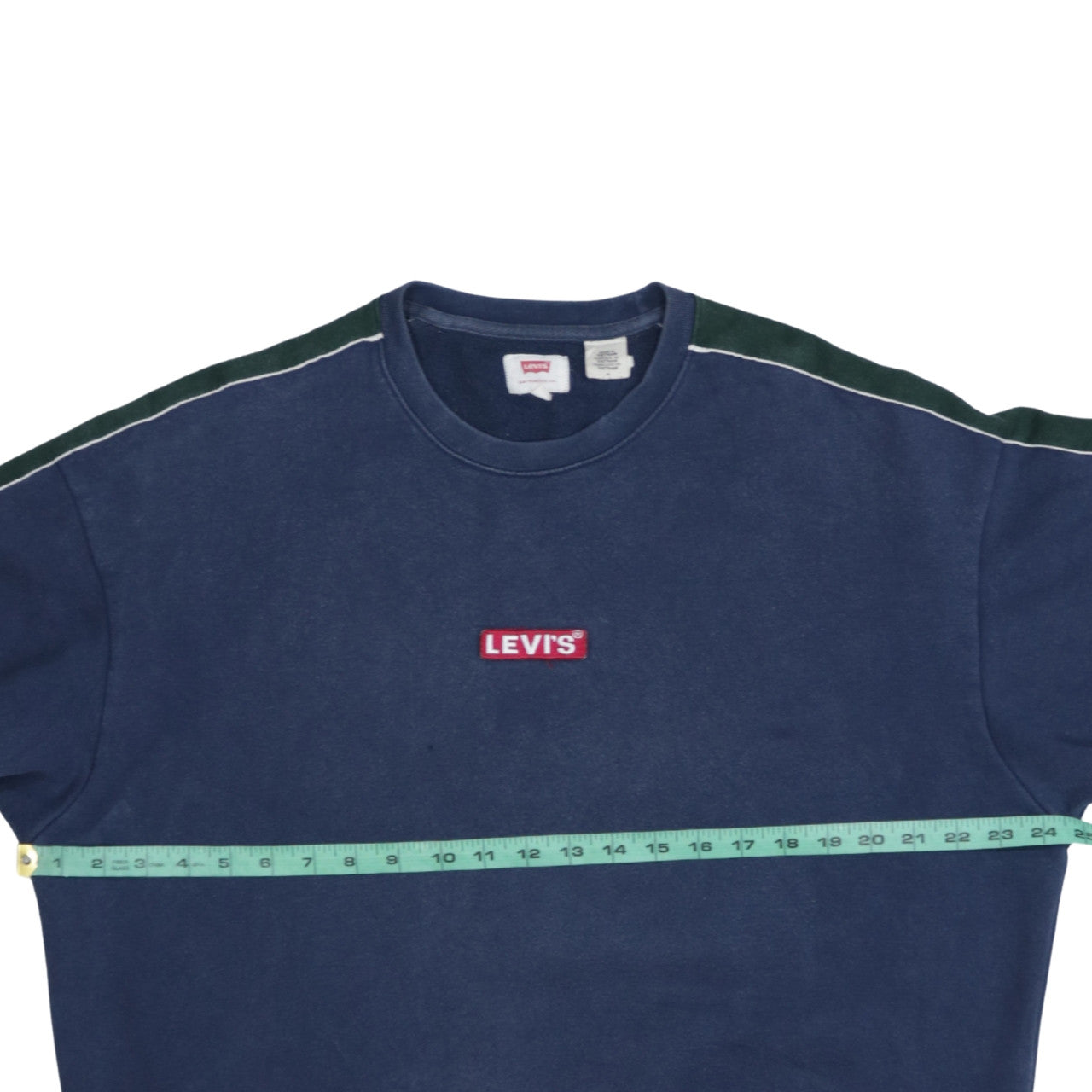 Levi's Men's Blue Crew Neck Logo Pullover Sweatshirt Size M
