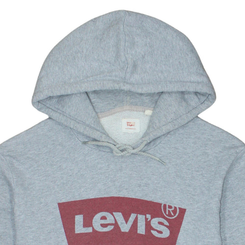 Levi's Men's Grey Logo Pullover Hoodie Size M Classic Fit