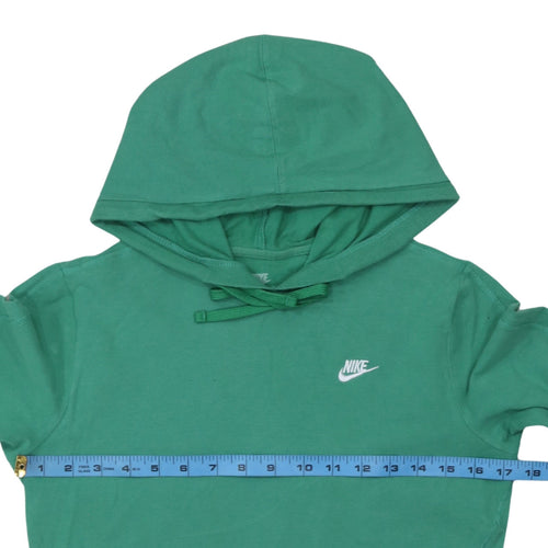 Nike Womens Green Pullover Hoodie Size 14/16 Cotton Sportswear