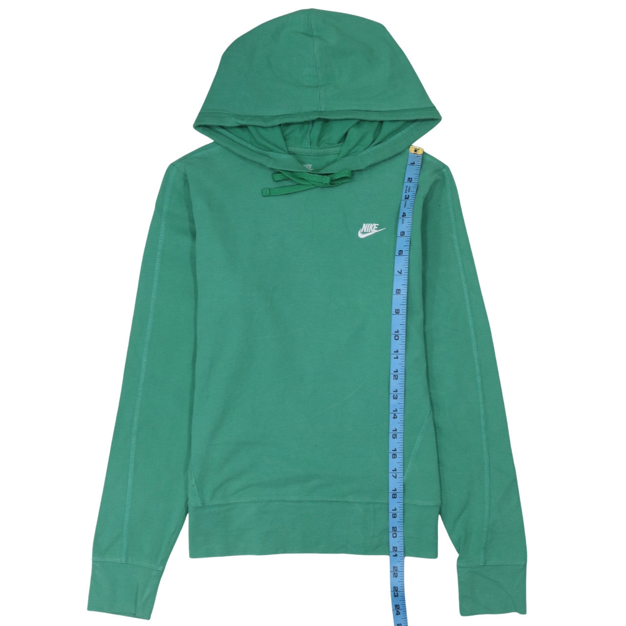 Nike Womens Green Pullover Hoodie Size 14/16 Cotton Sportswear