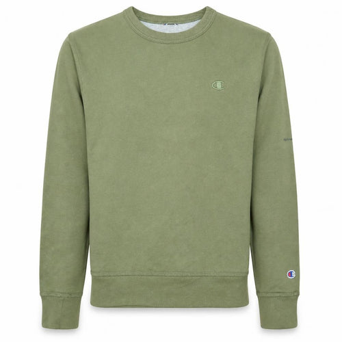 Champion Men's Green Crew Neck Fleece Sweatshirt Size S Regular Fit