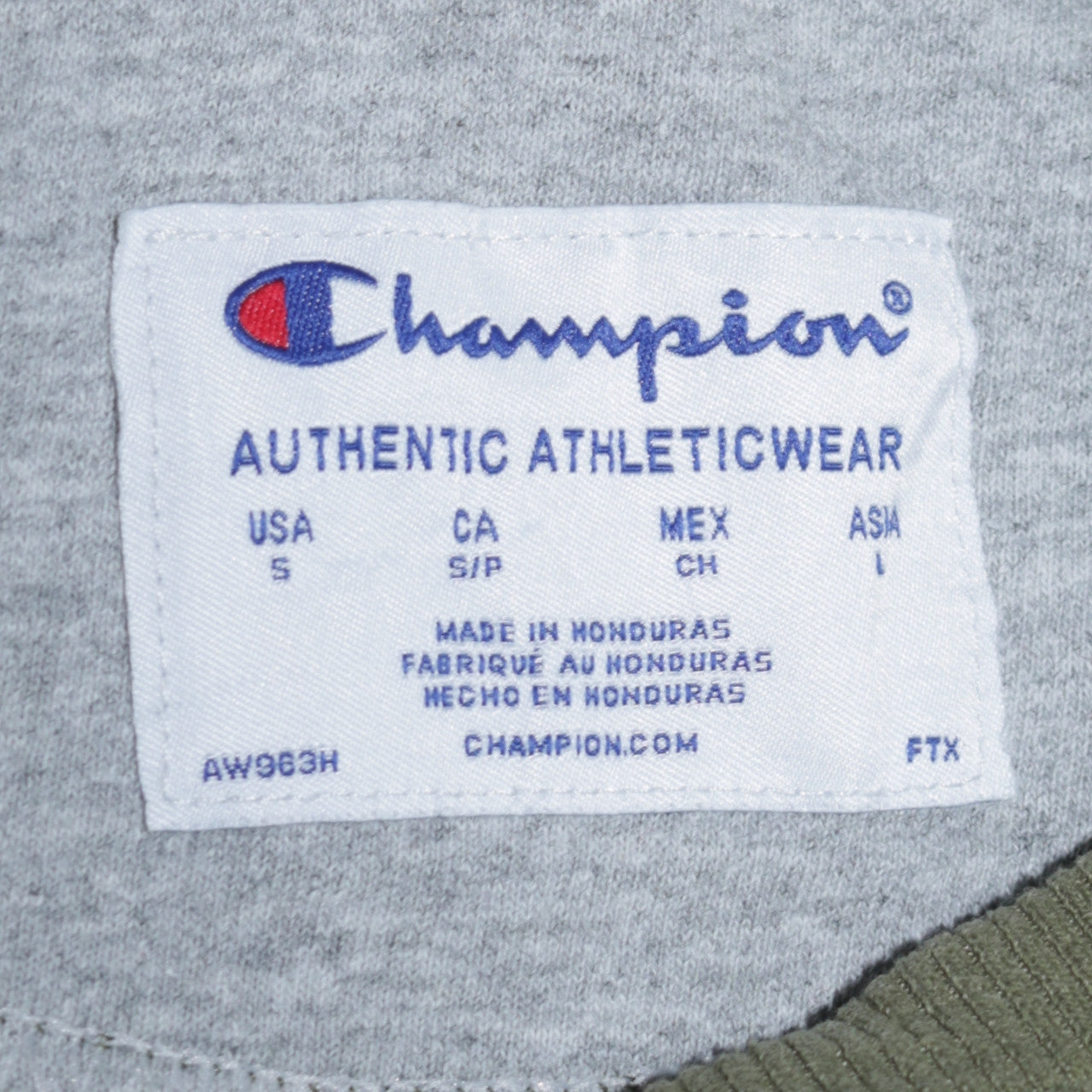 Champion Men's Green Crew Neck Fleece Sweatshirt Size S Regular Fit