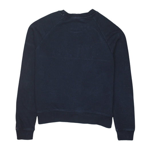 Tommy Hilfiger Women's Navy Blue Pullover Sweatshirt M Embroidered Logo
