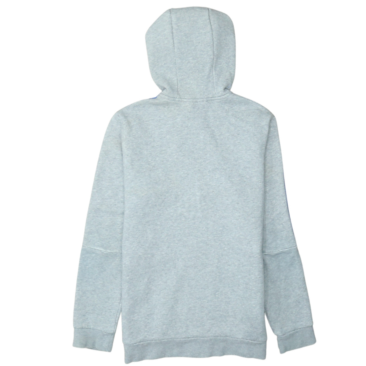 Adidas Boys Grey Blue Full Zip Hoodie Size 13-14 Years L Classic Hoodie