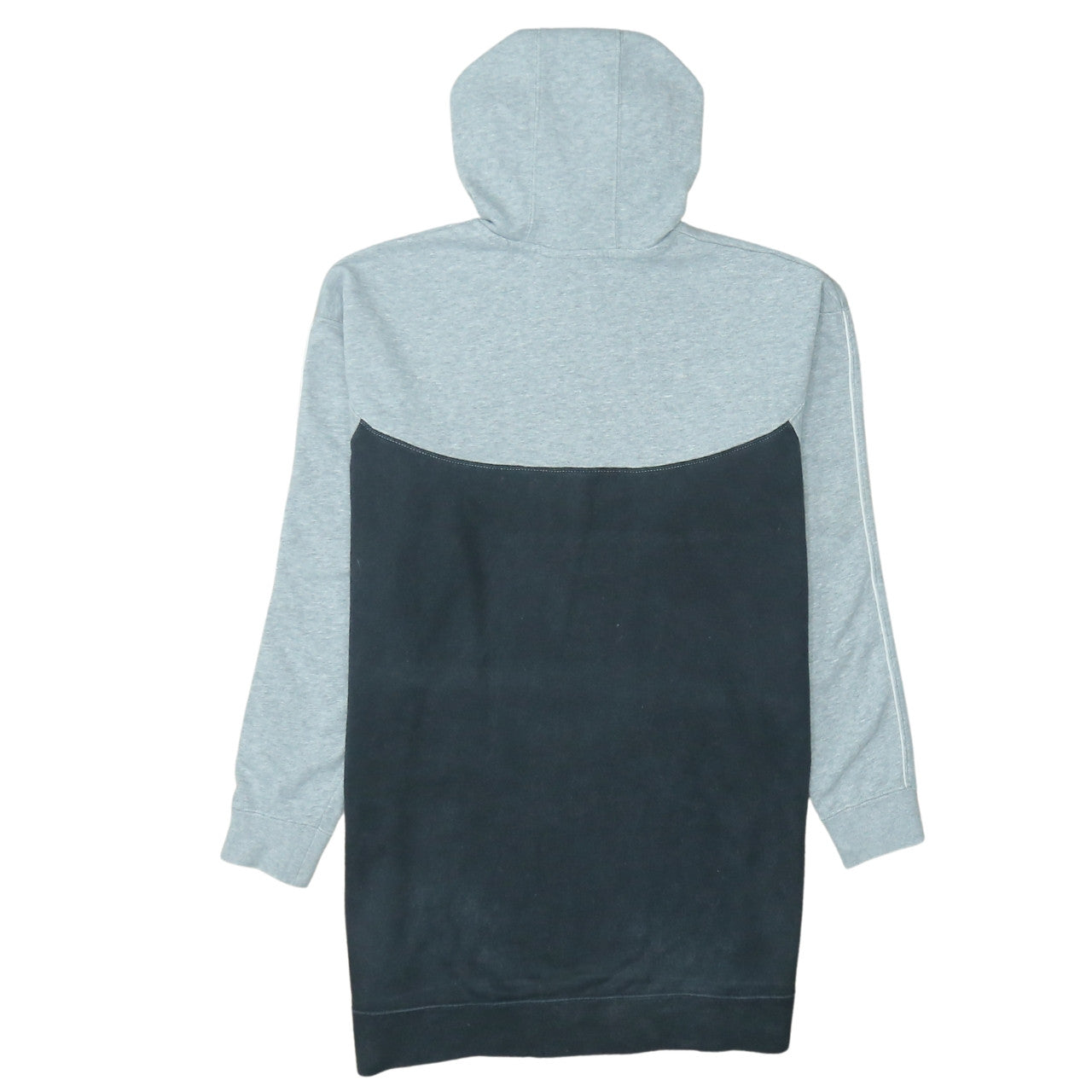 Nike Womens Grey Black Pullover Hoodie Size M Colourblock Logo Sweatshirt