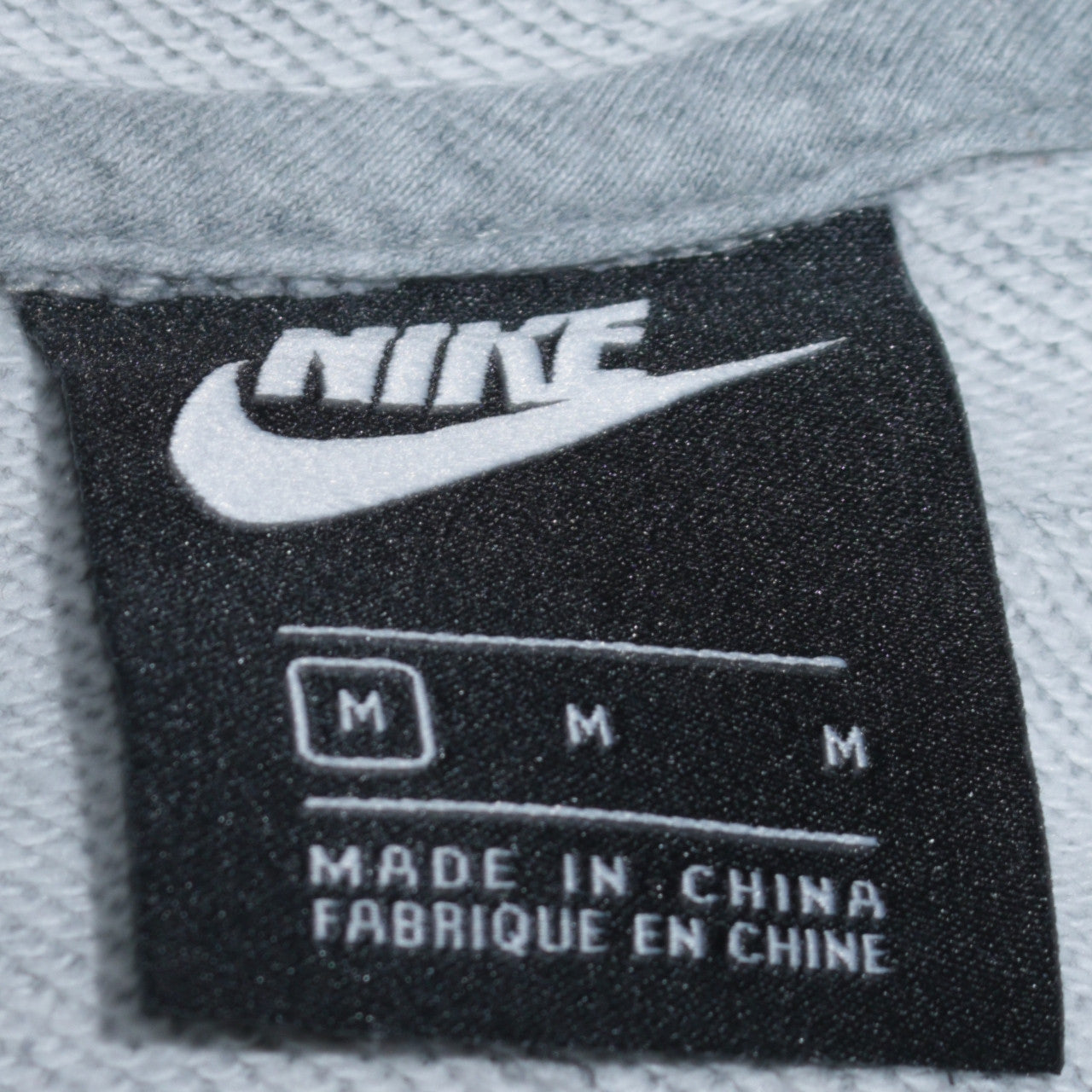 Nike Womens Grey Black Pullover Hoodie Size M Colourblock Logo Sweatshirt