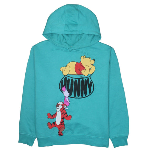 Disney Primark Women’s Turquoise Hoodie L Winnie the Pooh Graphic Print