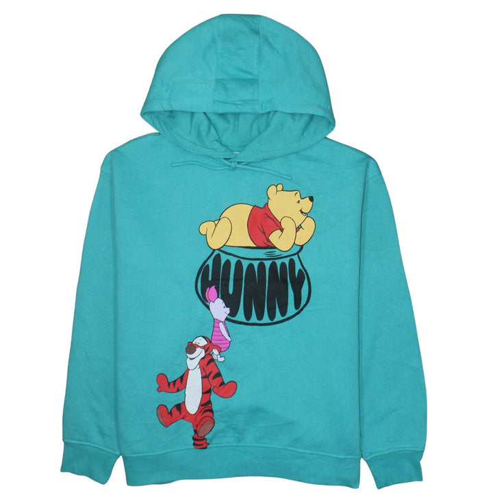Disney Primark Women’s Turquoise Hoodie L Winnie the Pooh Graphic Print