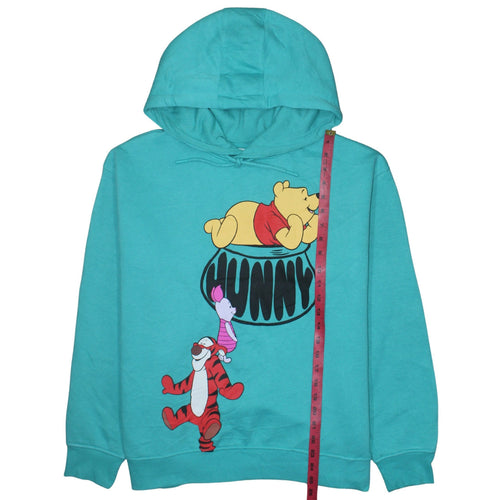 Disney Primark Women’s Turquoise Hoodie L Winnie the Pooh Graphic Print