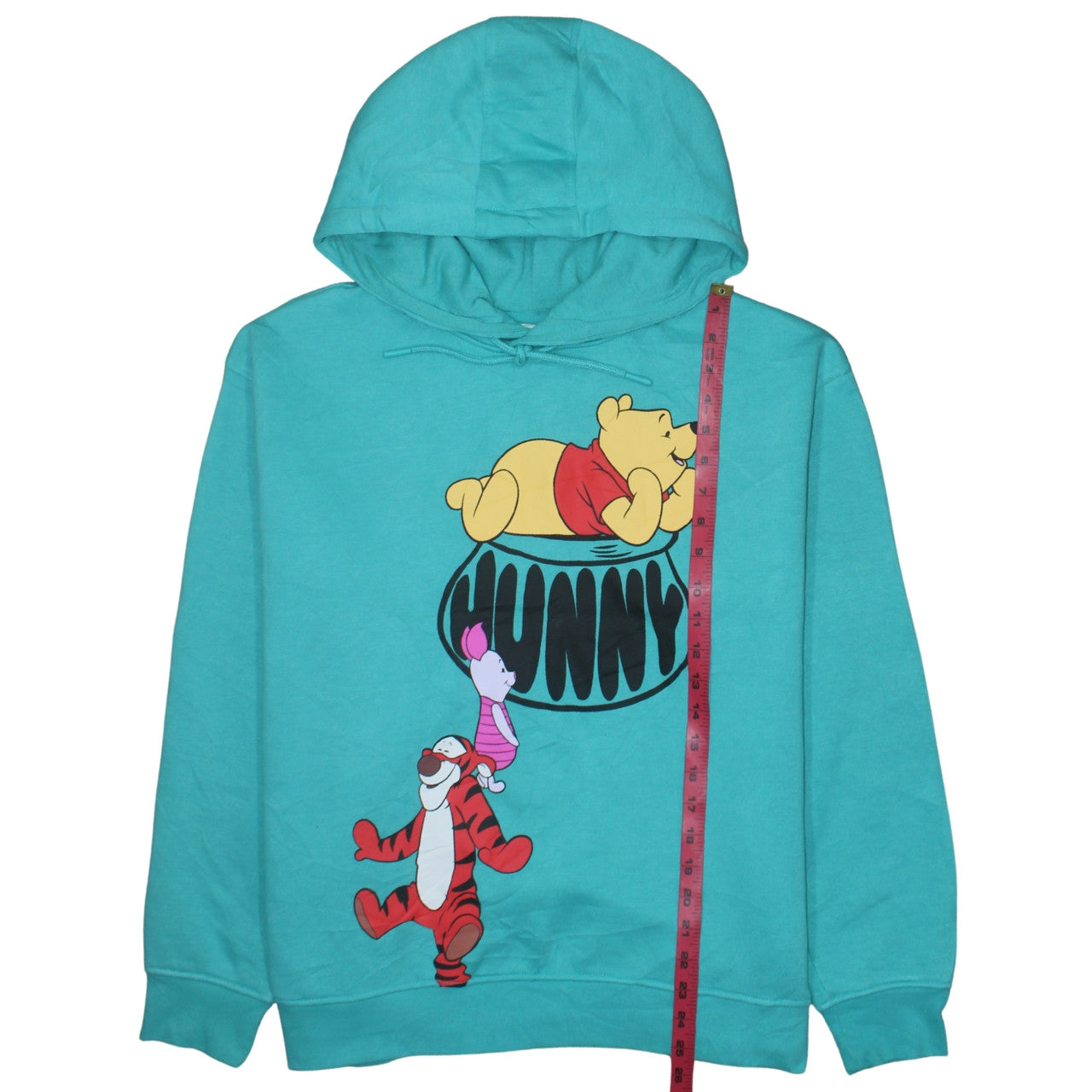 Disney Primark Women’s Turquoise Hoodie L Winnie the Pooh Graphic Print