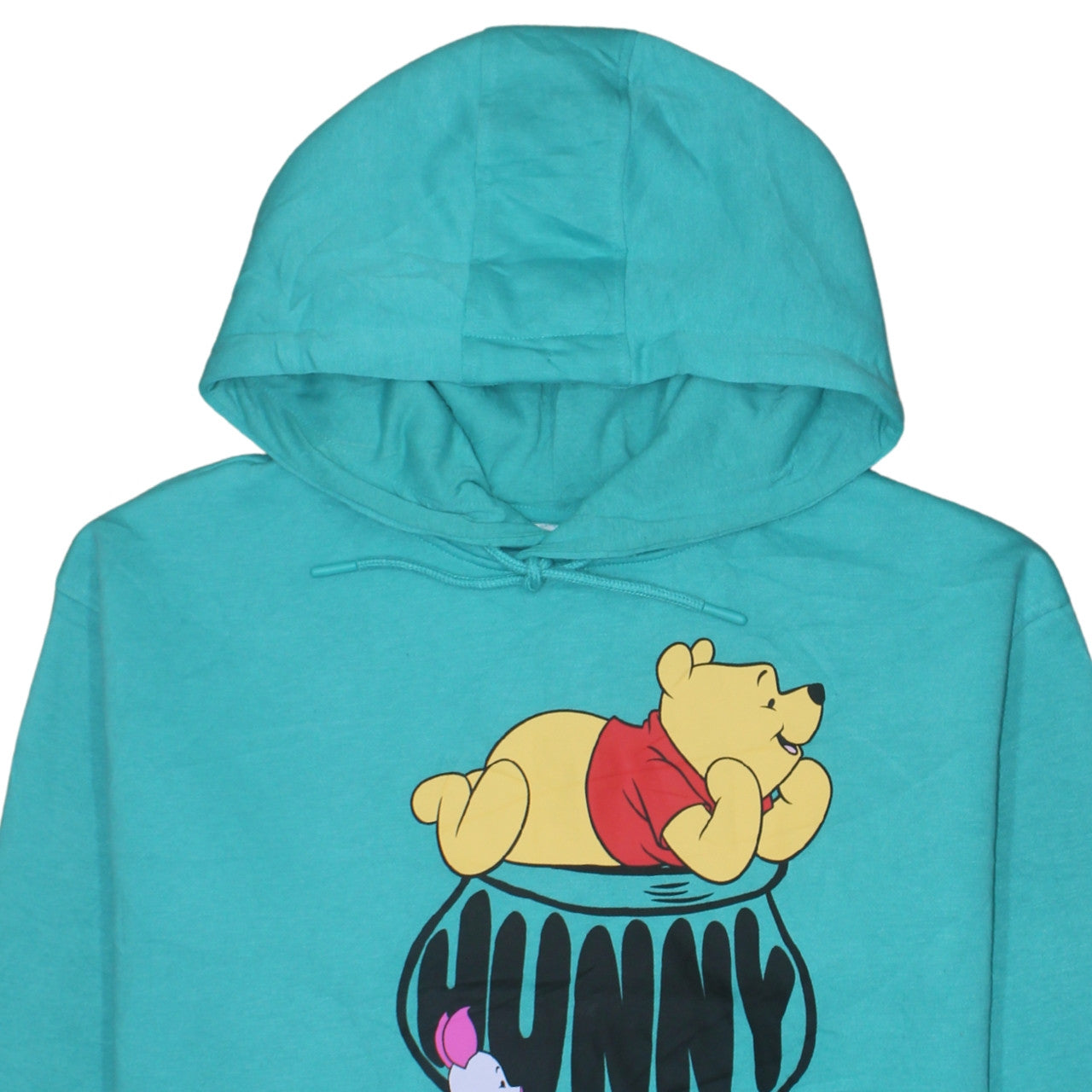 Disney Primark Women’s Turquoise Hoodie L Winnie the Pooh Graphic Print