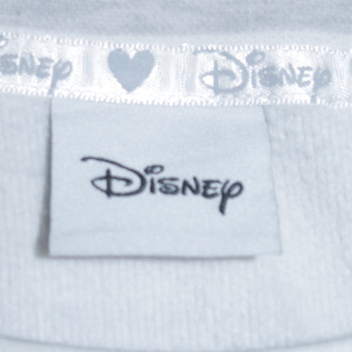 Disney Women’s Grey Striped Pullover Sweatshirt Mickey Mouse S