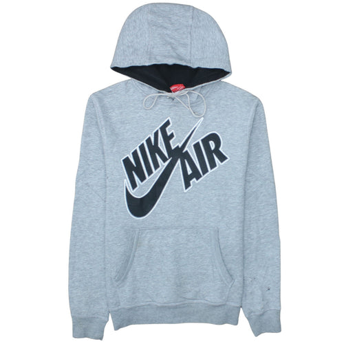 Nike Air Mens Grey Hoodie Medium Pullover Logo Sweatshirt