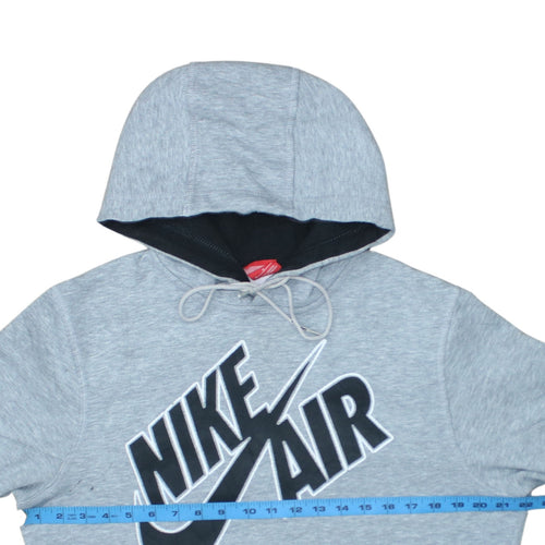 Nike Air Mens Grey Hoodie Medium Pullover Logo Sweatshirt