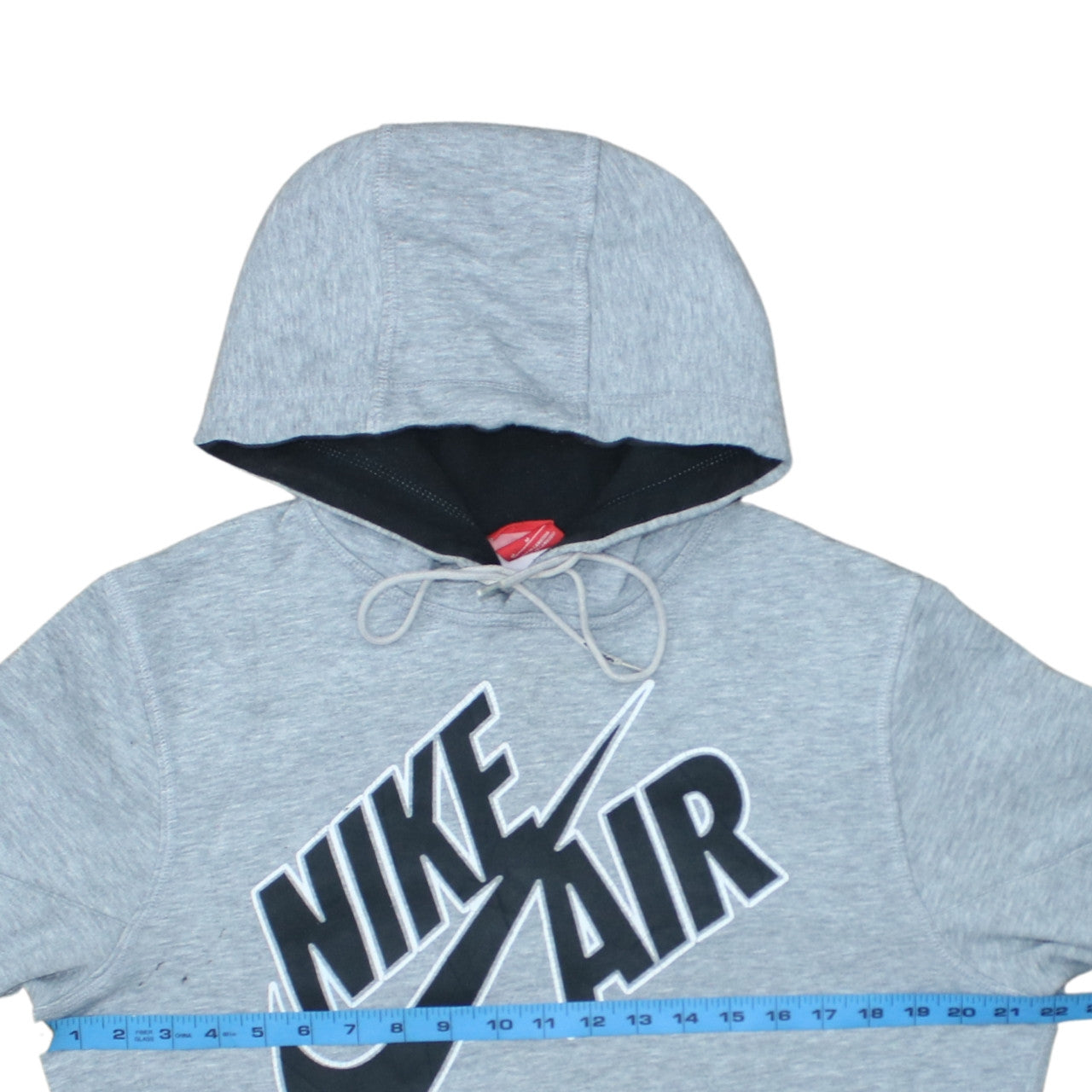 Nike Air Mens Grey Hoodie Medium Pullover Logo Sweatshirt