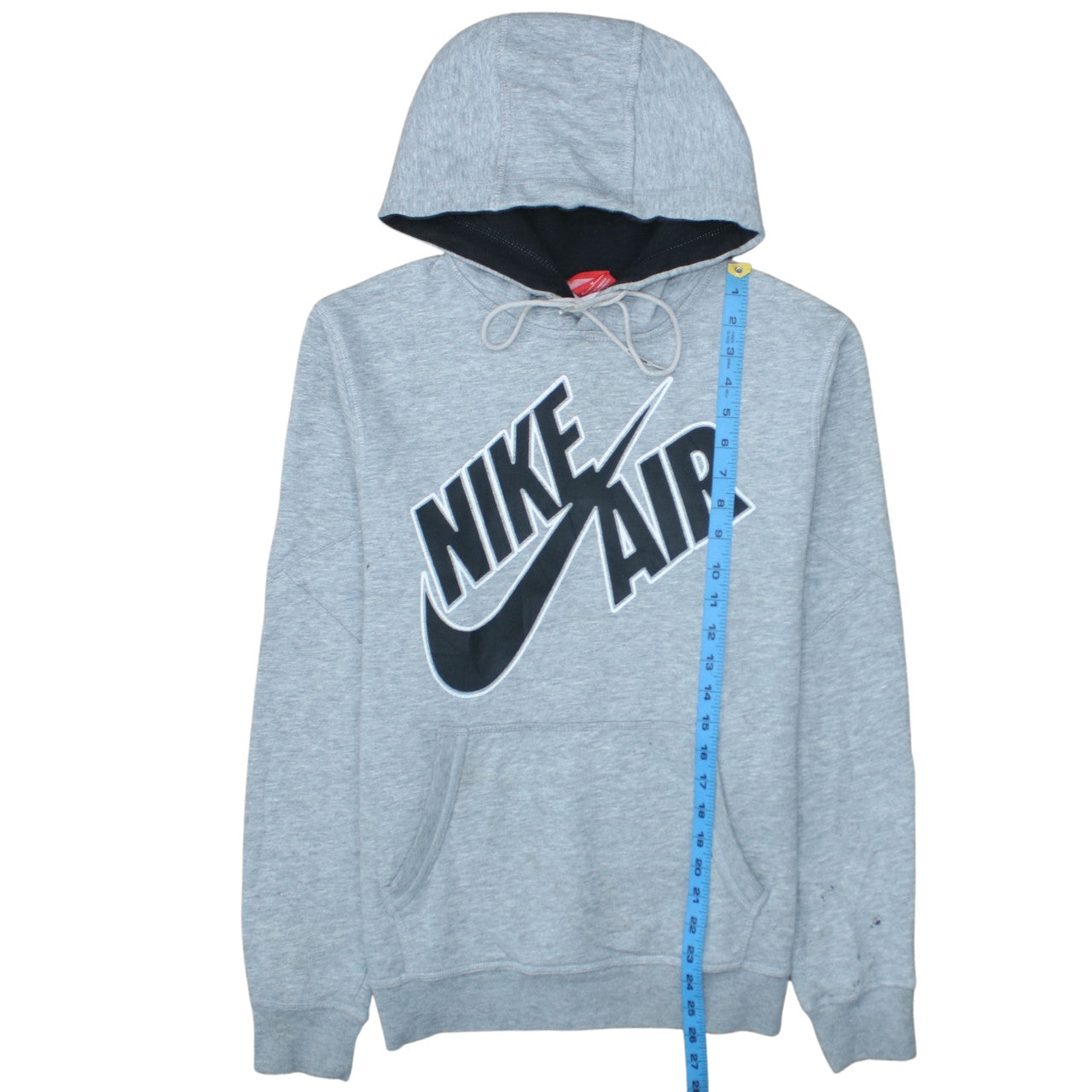 Nike Air Mens Grey Hoodie Medium Pullover Logo Sweatshirt