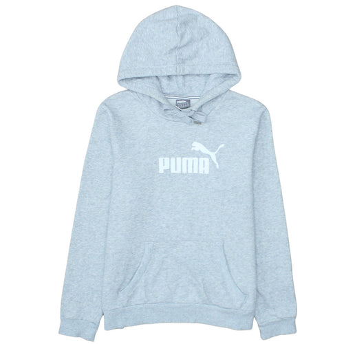 Puma Women's Grey Pullover Hoodie Size 18 Cotton Blend Logo Sportswear