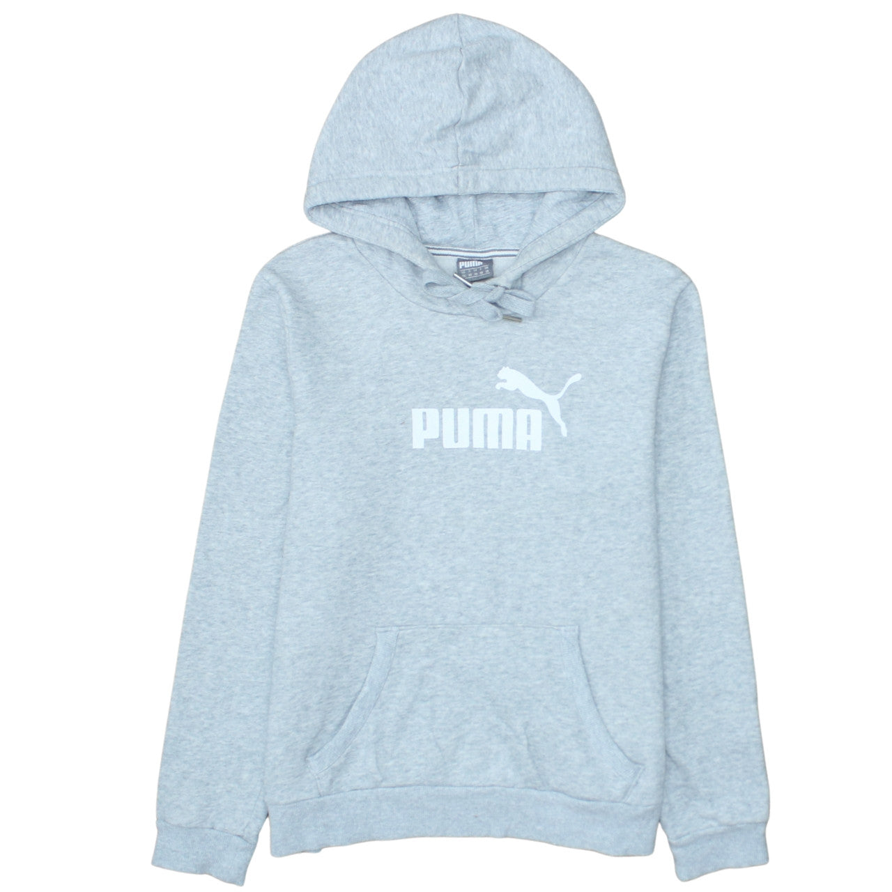 Puma Women's Grey Pullover Hoodie Size 18 Cotton Blend Logo Sportswear