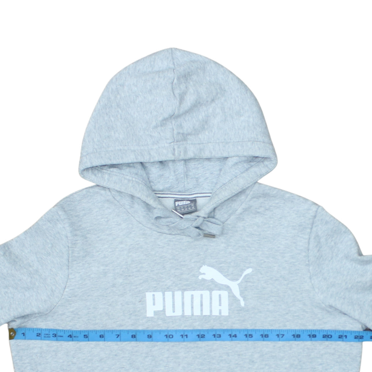 Puma Women's Grey Pullover Hoodie Size 18 Cotton Blend Logo Sportswear