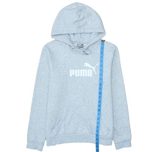 Puma Women's Grey Pullover Hoodie Size 18 Cotton Blend Logo Sportswear