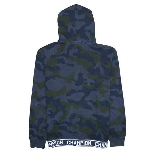 Champion Men's Green Camouflage Pullover Hoodie Size L