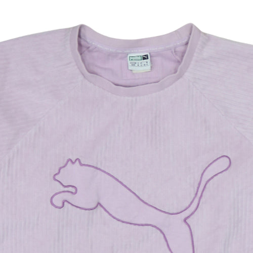 Puma Womens Lilac Crew Neck Pullover Sweatshirt Size 12