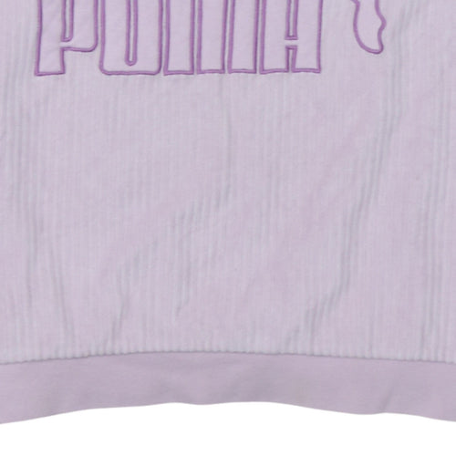 Puma Womens Lilac Crew Neck Pullover Sweatshirt Size 12