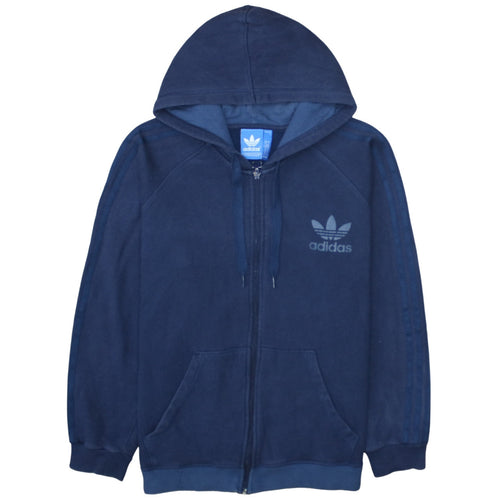 Adidas Men Blue Full Zip Hoodie XL Fleece Sportswear
