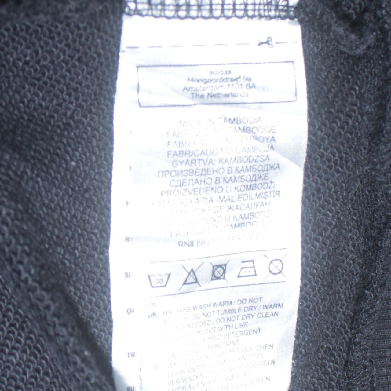 Adidas Men's Black XL Crew Neck Logo Pullover Sweatshirt
