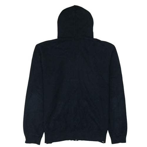 Puma Men’s Black Full Zip Hoodie L Logo Sports Fleece
