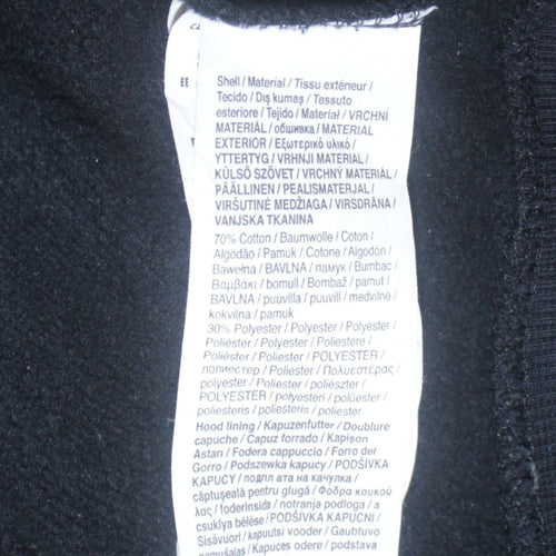 Puma Men’s Black Full Zip Hoodie L Logo Sports Fleece