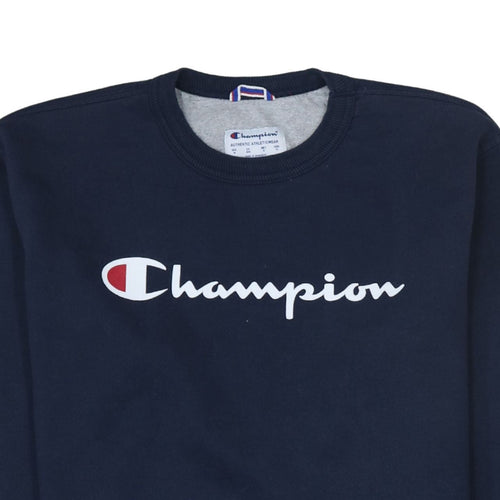Champion Men's Blue Crew Neck Pullover Sweatshirt M