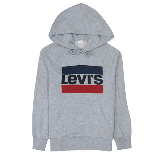 Levi's Men's Grey Pullover Hoodie XS Logo Graphic Fleece Sweatshirt
